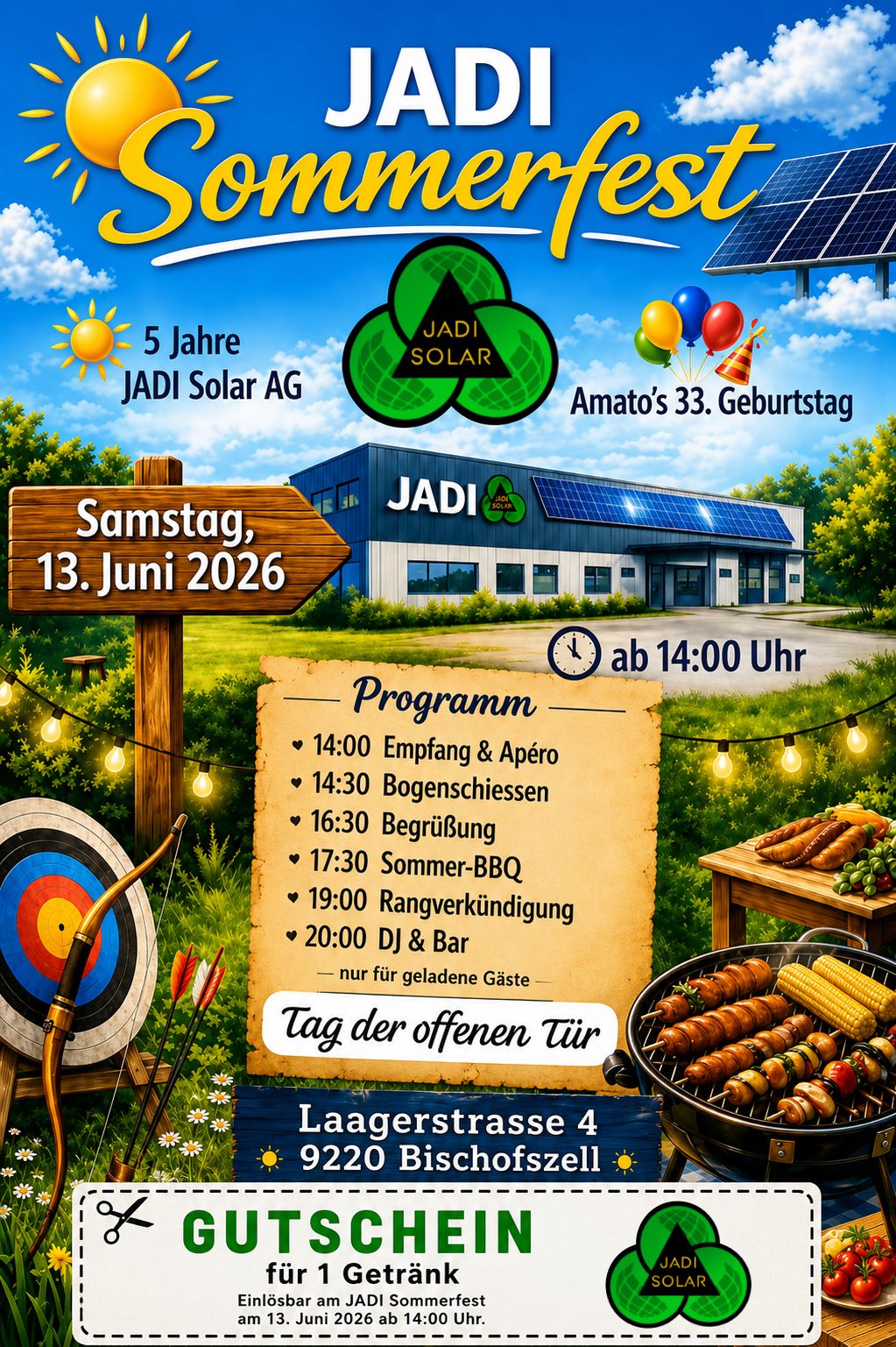 Programm und Getränkegutschein